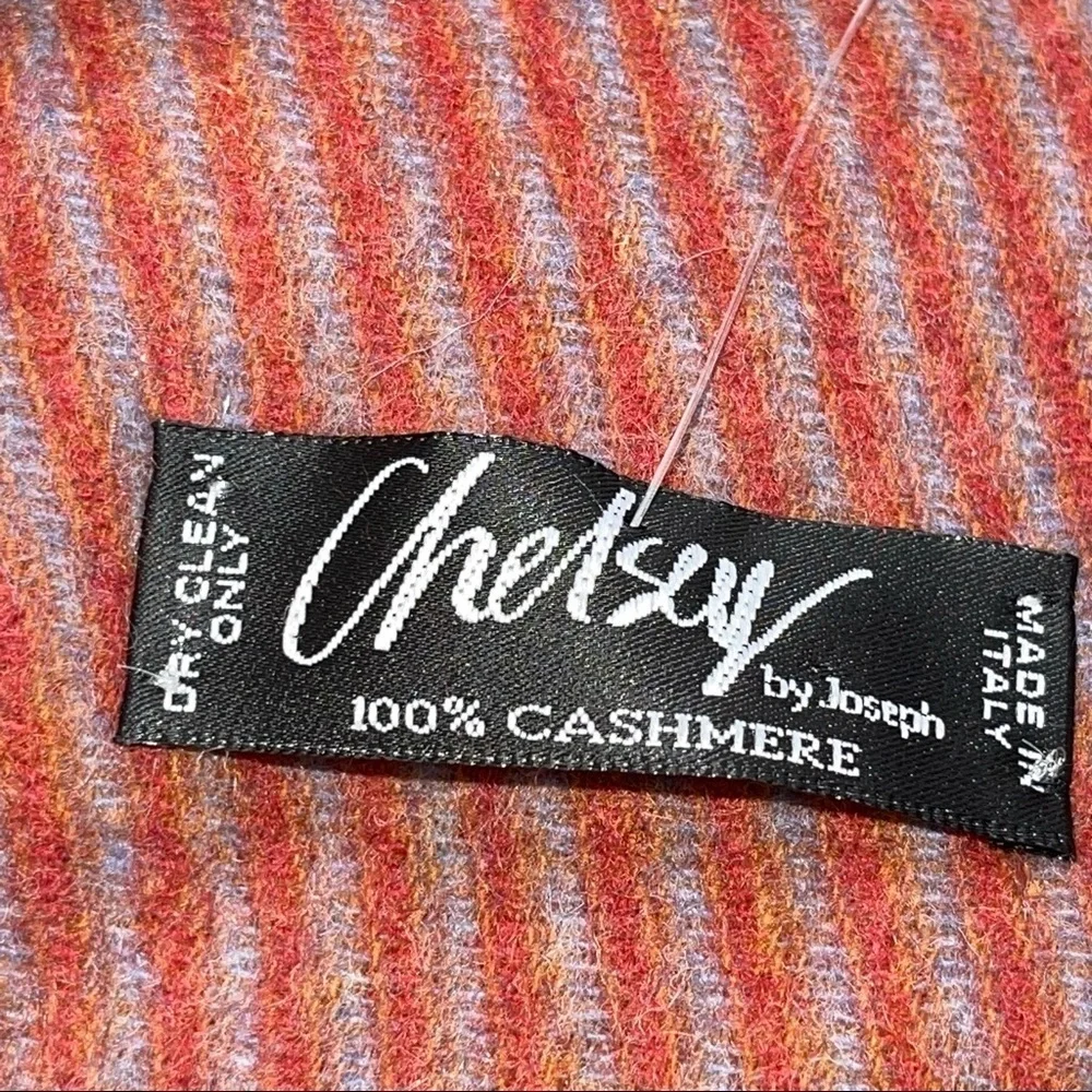 NEW Chelsey by Joseph Cashmere Scarf Gray Striped